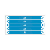 Pipe markers: Exhaust compressed air | English | Air