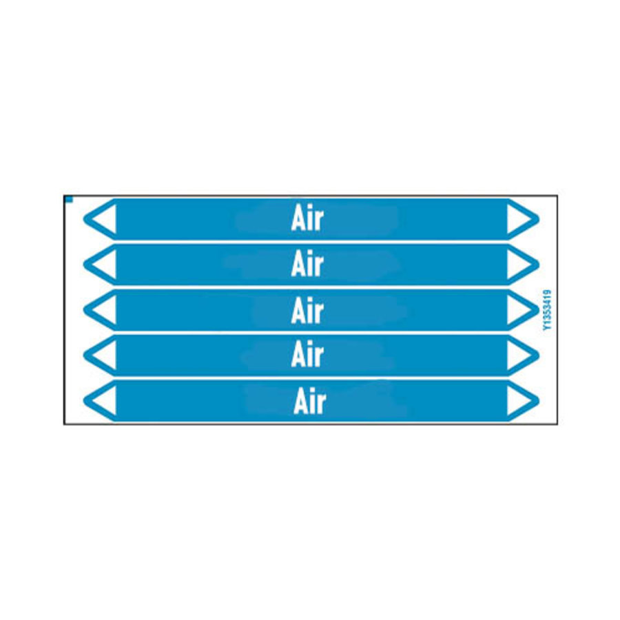 Pipe markers: Exhaust compressed air | English | Air