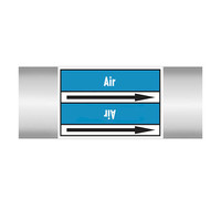 Pipe markers: Exhaust compressed air | English | Air