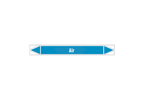 Rohrmarkierer: Hot air | Englisch | Luft 