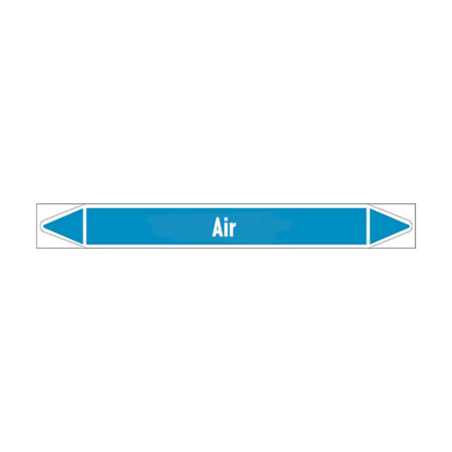 Pipe markers: Hot air | English | Air