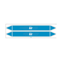 Leidingmerkers: Treated air | Engels | Lucht