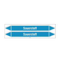 Pipe markers: Ozon | German | Sauerstoff