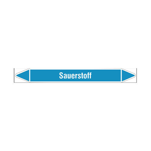 Pipe markers: Sauerstoff | German | Sauerstoff 