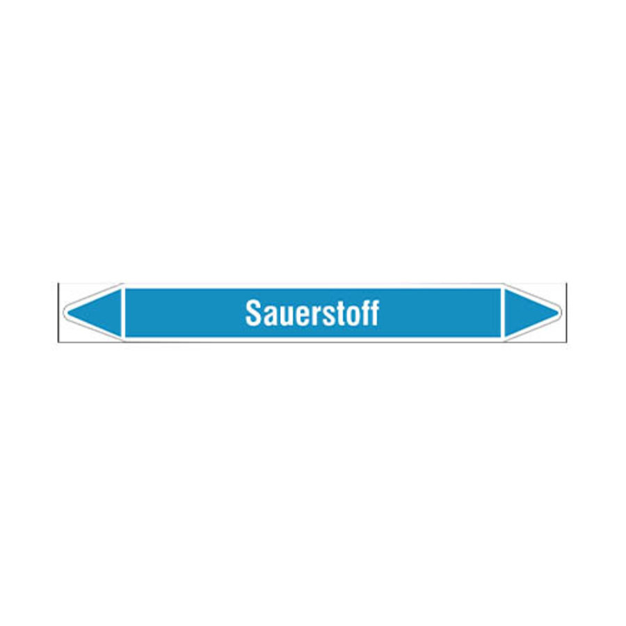 Pipe markers: Sauerstoff | German | Sauerstoff