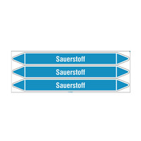 Pipe markers: Sauerstoff | German | Sauerstoff