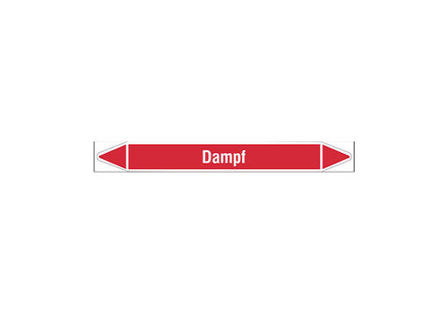 Pipe markers: Dampf 0,5 bar | German | Steam 