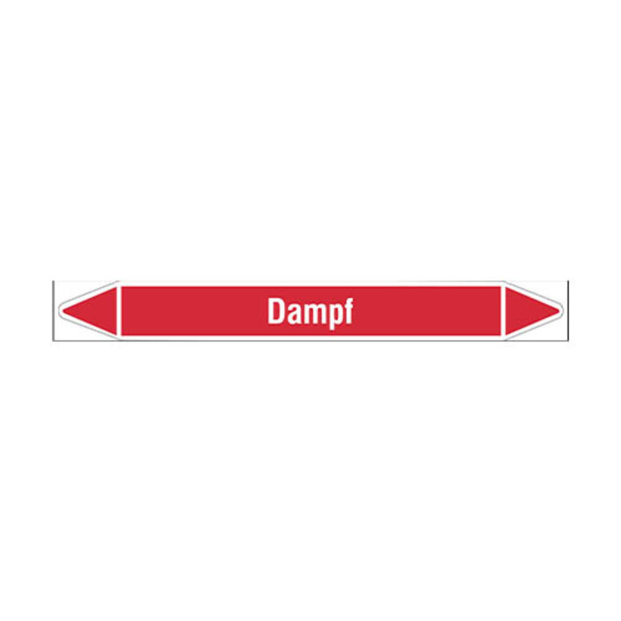 Pipe markers: Dampf 0,5 bar | German | Steam