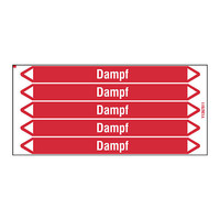 Pipe markers: Dampf 0,5 bar | German | Steam