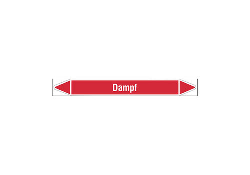 Pipe markers: Dampf 1,5 bar | German | Steam 