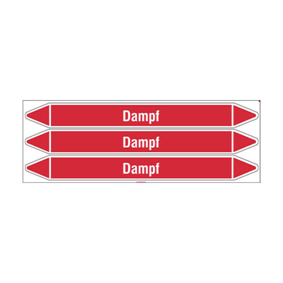 Pipe markers: Dampf 12 bar | German | Steam