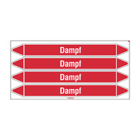 Pipe markers: Dampf 12 bar | German | Steam
