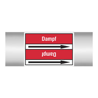 Leidingmerkers: Dampf 12 bar | Duits | Stoom