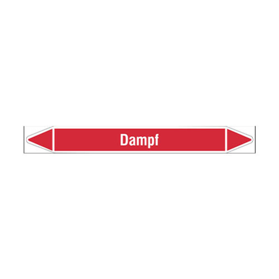Leidingmerkers: Dampf 5,5 bar | Duits | Stoom