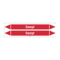Leidingmerkers: Dampf 8 bar | Duits | Stoom