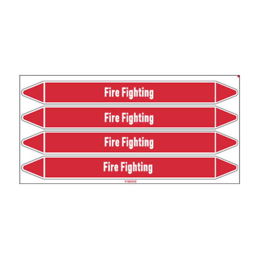 Pipe markers: Carbon foam | English | Fire Fighting