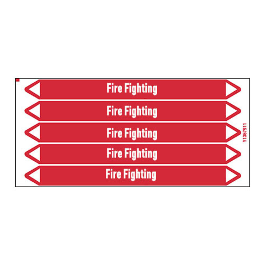 Pipe markers: Carbon foam | English | Fire Fighting