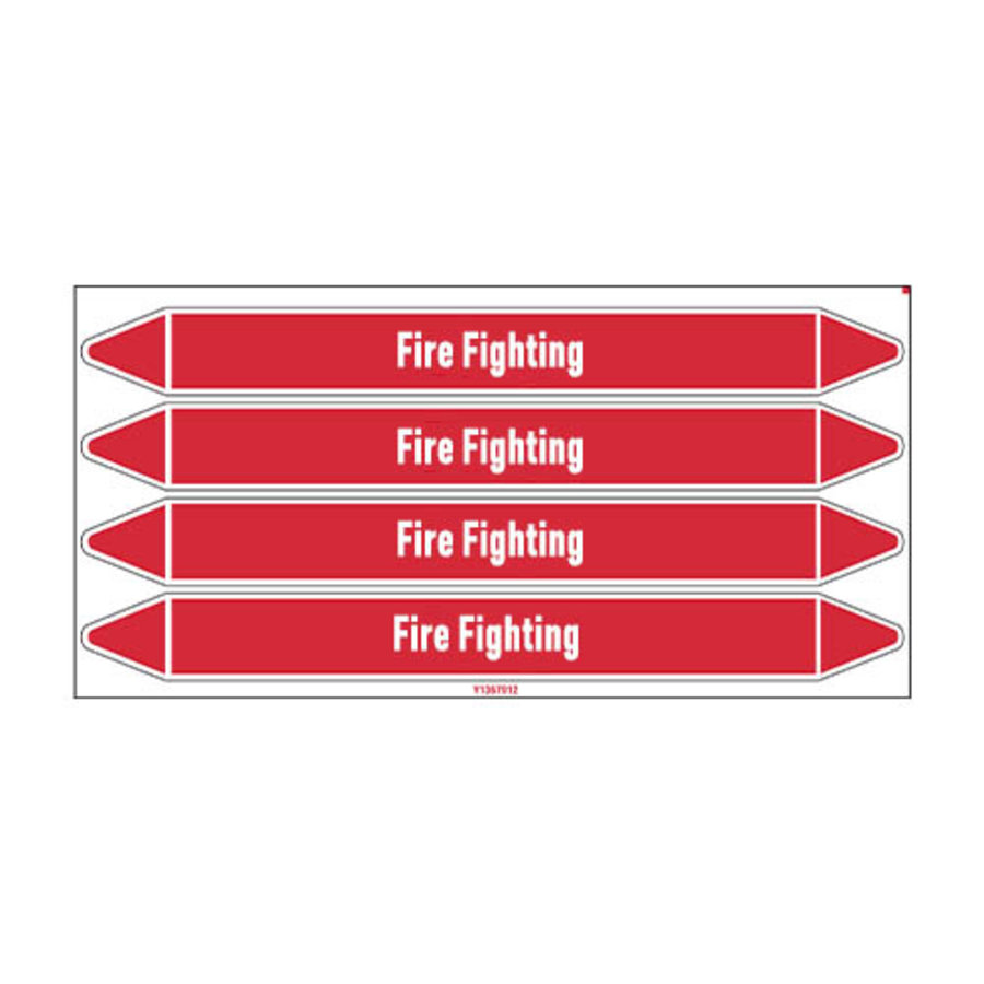 Pipe markers: Foam | English | Fire Fighting