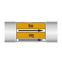 Rohrmarkierer: Gas | Englisch | Gase