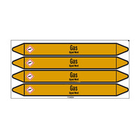 Pipe markers: LPG | English | Gas