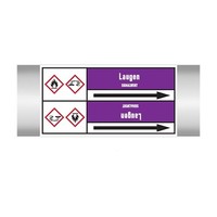 Pipe markers: Chlorbleichlauge | German | Alkalis