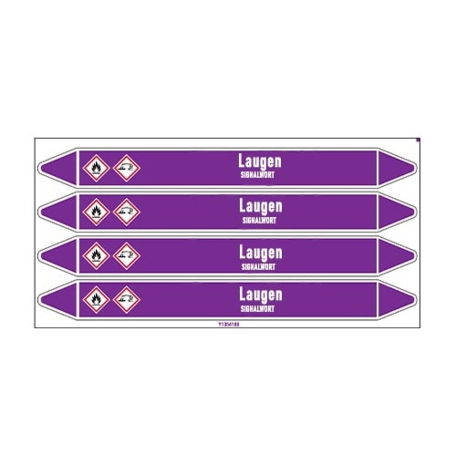 Pipe markers: Dimethylamin | German | Alkalis