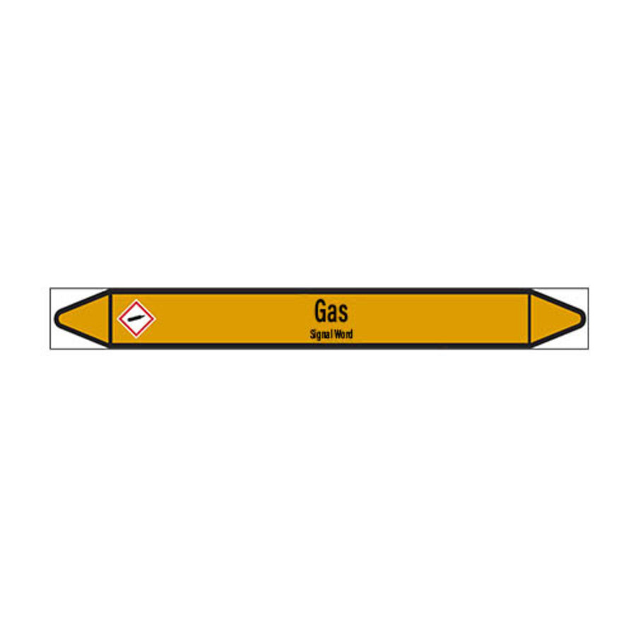 Pipe markers: Nitrogen gas | English | Gas