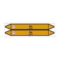 Pipe markers: Nitrogen gas | English | Gas