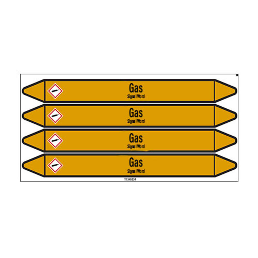 Pipe markers: Nitrogen gas | English | Gas