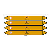 Pipe markers: Ozone | English | Gas