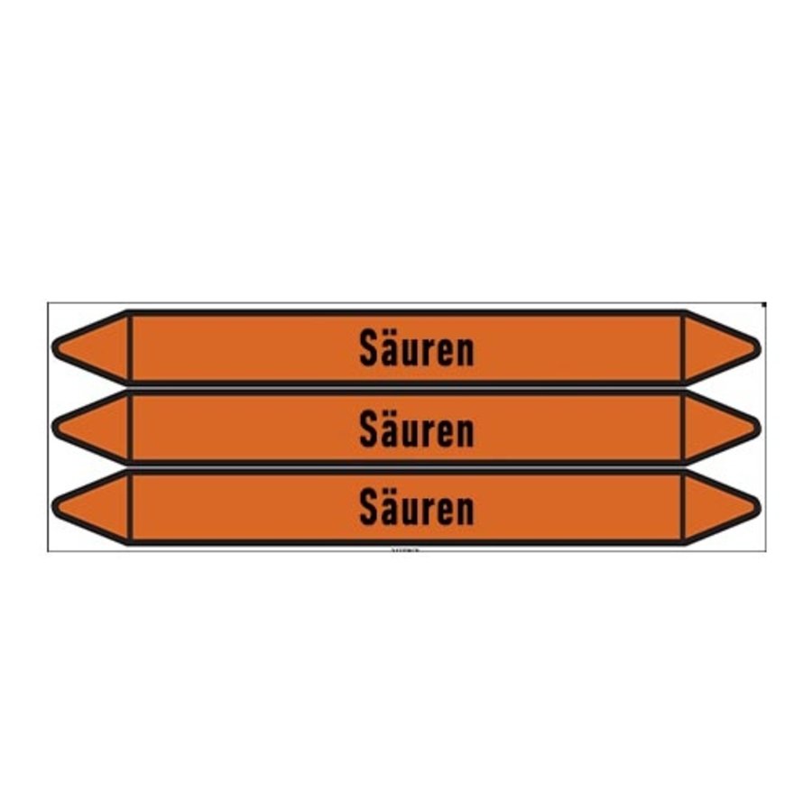 Pipe markers:  Entfettung  | German |  Acids