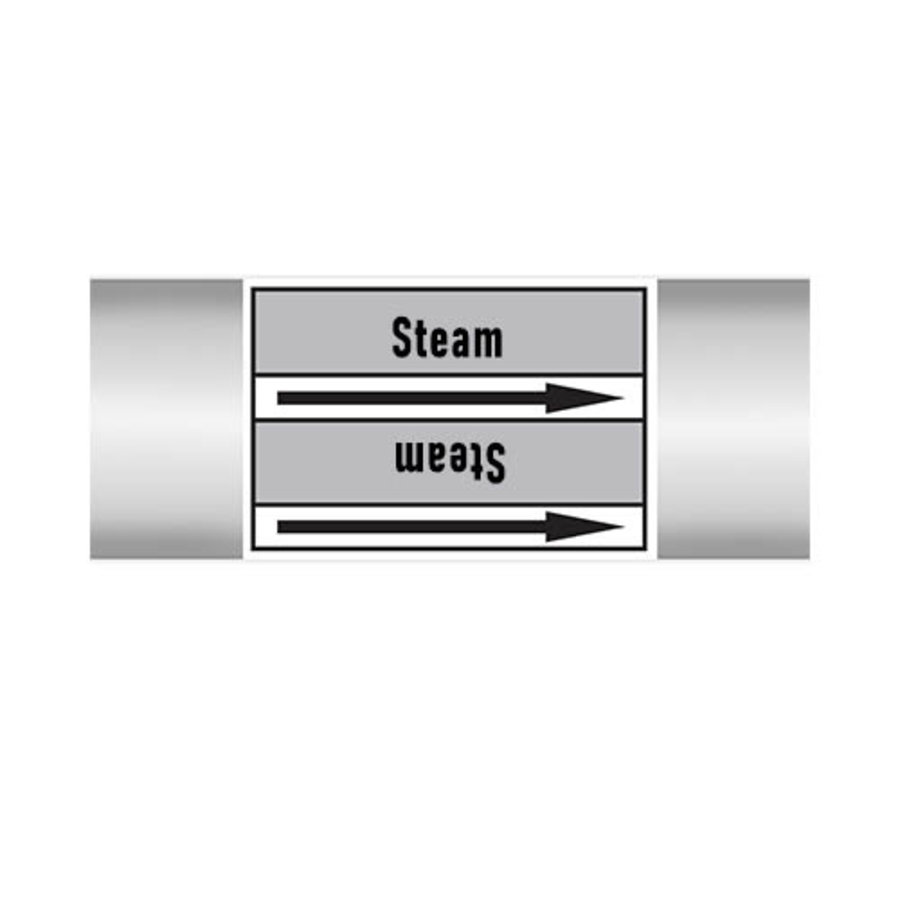 Rohrmarkierer: High pressure steam | Englisch | Dampf