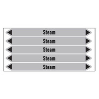 Pipe markers: LP steam | English | Steam