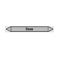 Pipe markers: Overheated steam | English | Steam