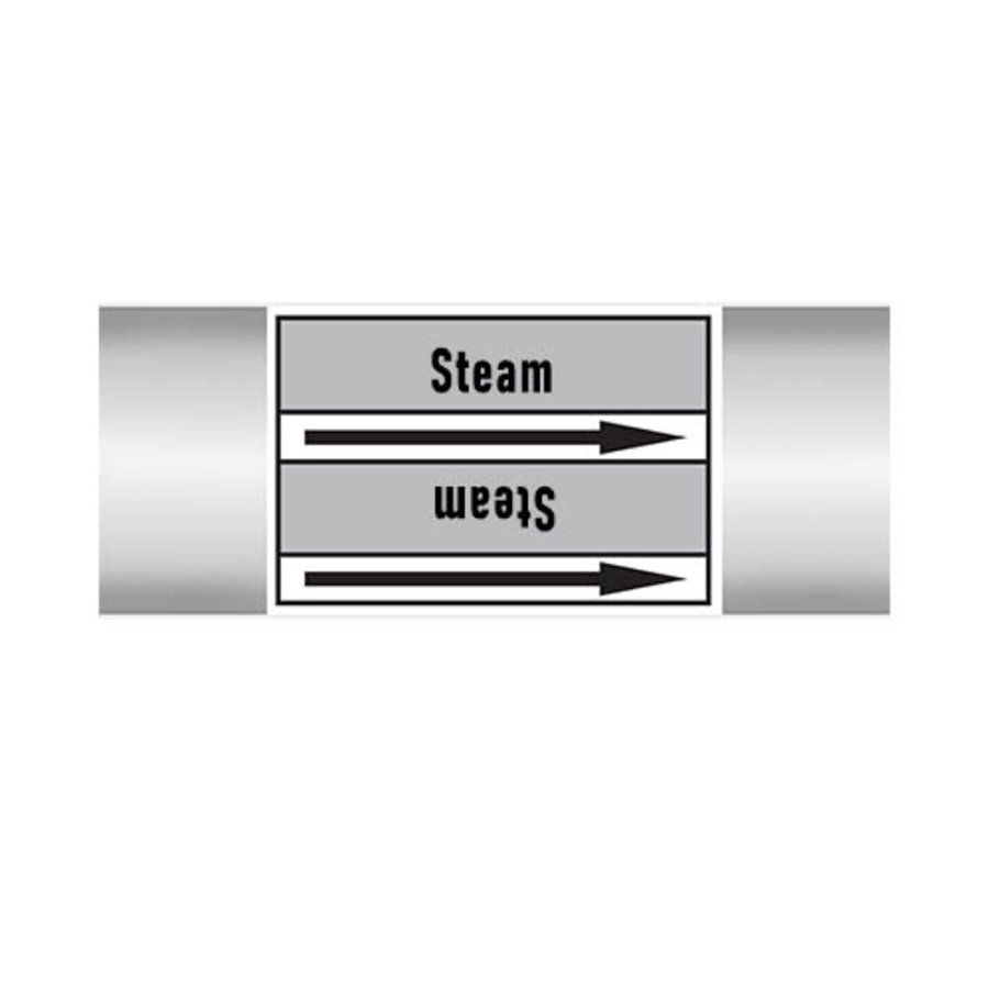 Pipe markers: Saturated steam | English | Steam