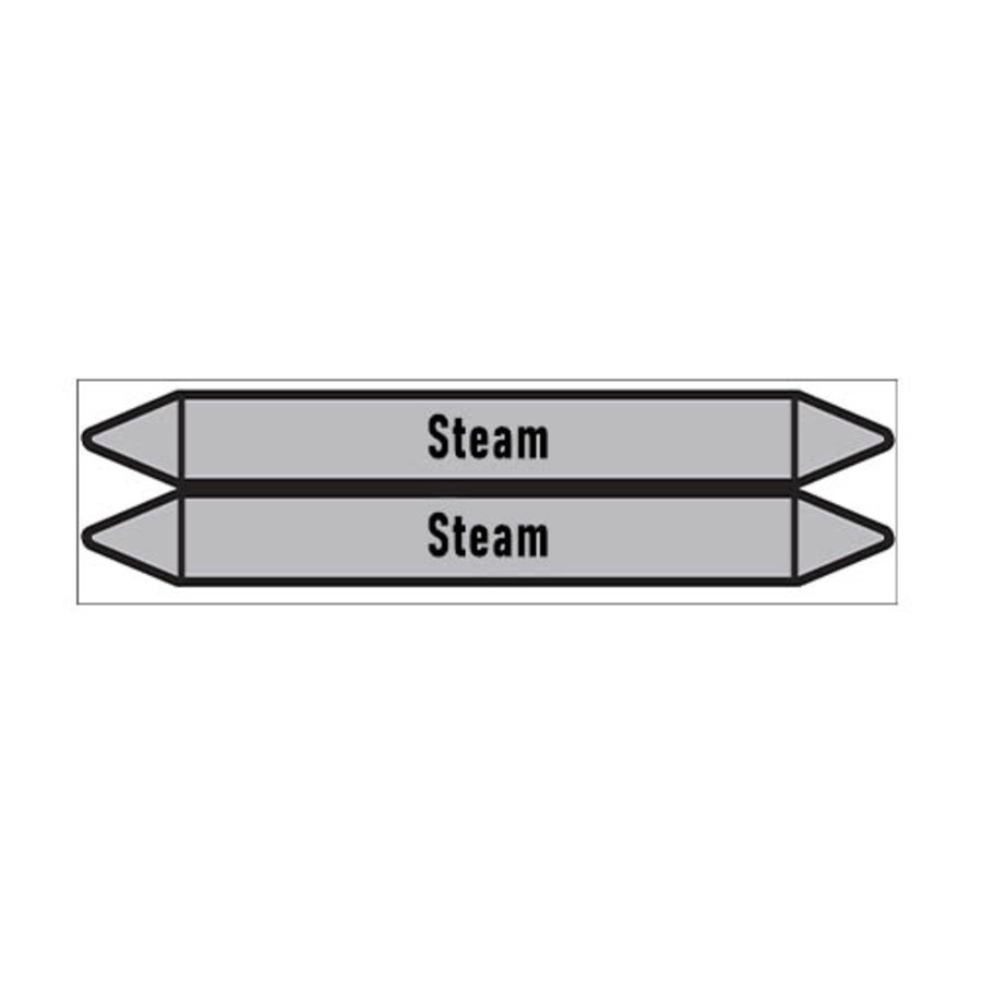 Pipe markers: Steam 10 bar | English | Steam