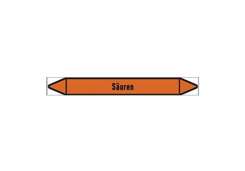 Pipe markers: Säure | German |  Acids 