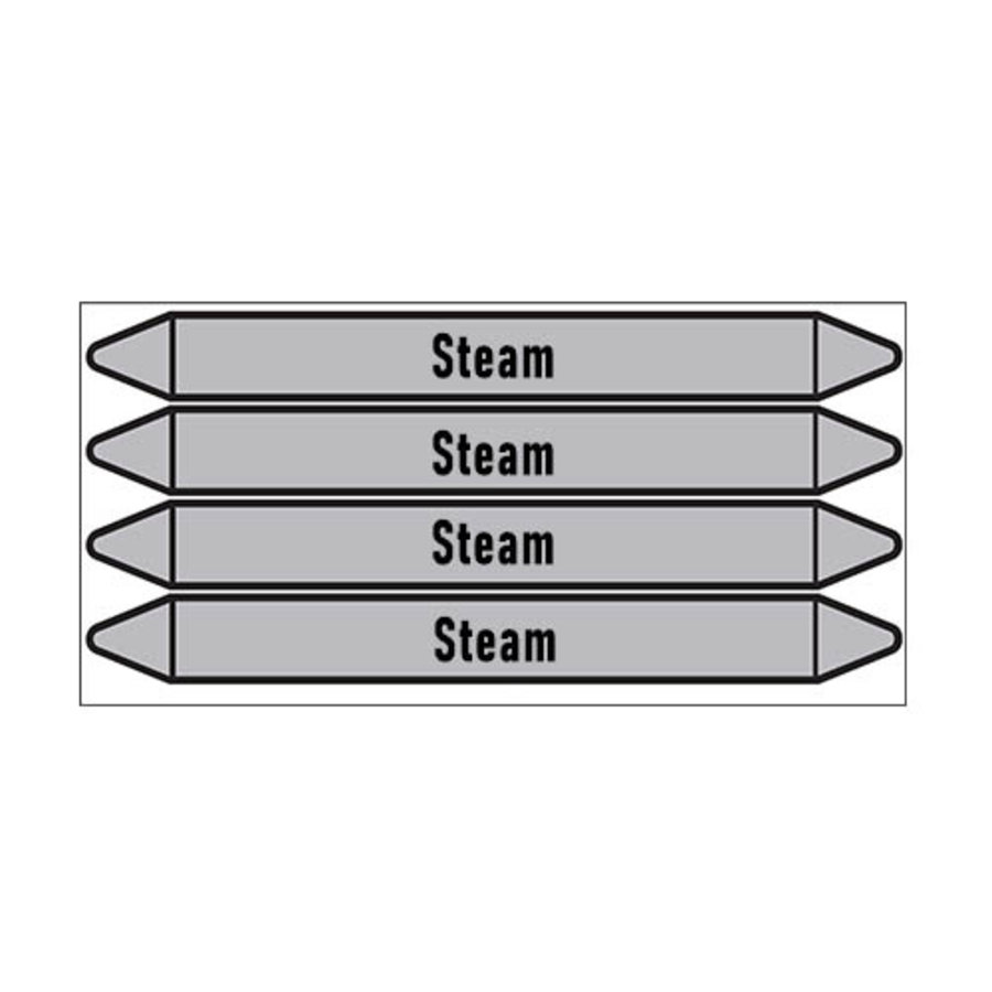 Rohrmarkierer: Steam 4 bar | Englisch | Dampf