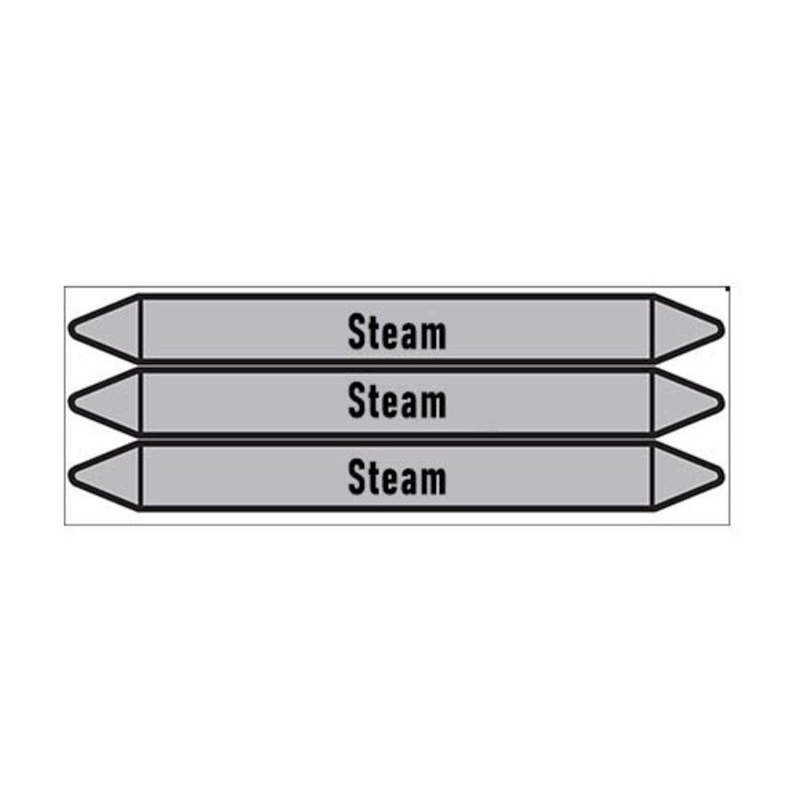 Pipe markers: Steam 6 bar | English | Steam
