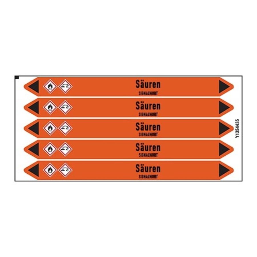 Pipe markers:  Chlorschwefelsäure | German | Acids