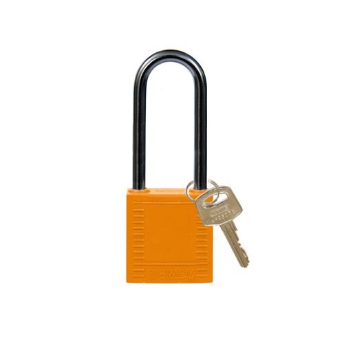 Nylon compact safety padlock orange 814139 