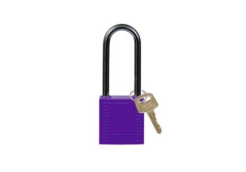 Nylon compact safety padlock purple 814141 