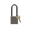 Brady Nylon compact safety padlock gray 814143