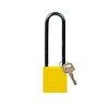 Nylon compact veiligheidshangslot geel 814147