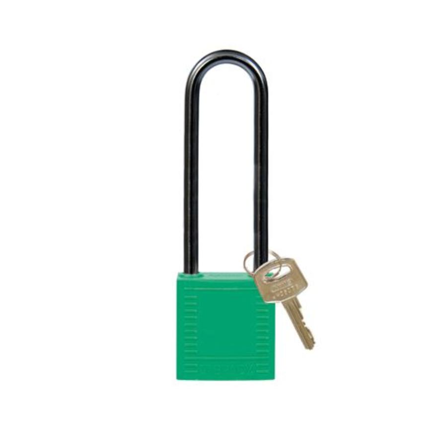 Nylon compact veiligheidshangslot groen 814148