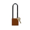 Nylon compact safety padlock brown 814150