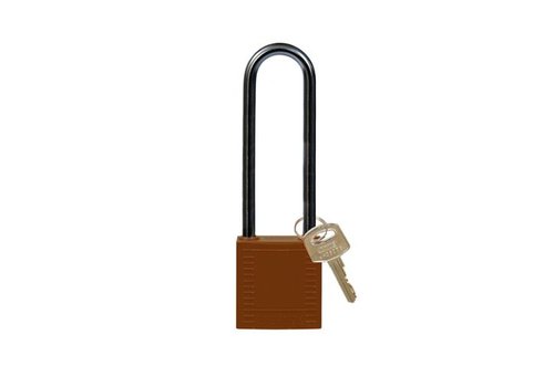 Nylon compact safety padlock brown 814150 