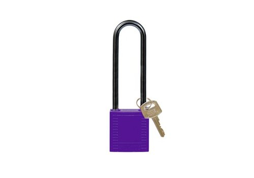 Nylon compact safety padlock purple 814151 