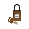 Brady SafeKey Compact nylon safety padlock brown 150187