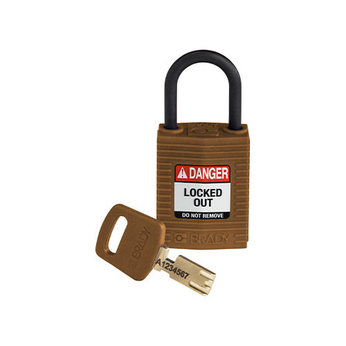 SafeKey Kompakt Nylon Sicherheitsvorhängeschloss braun 180187 